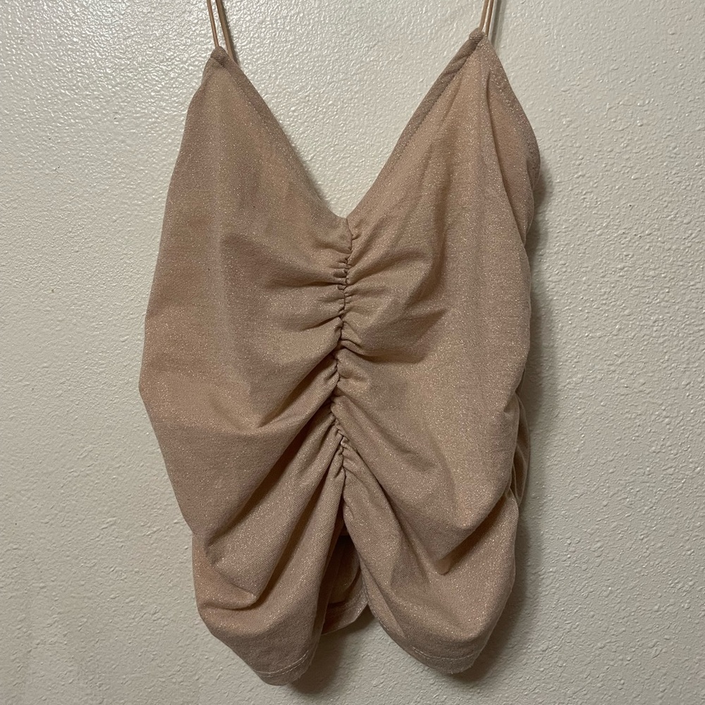 Rose cream glitter shirt